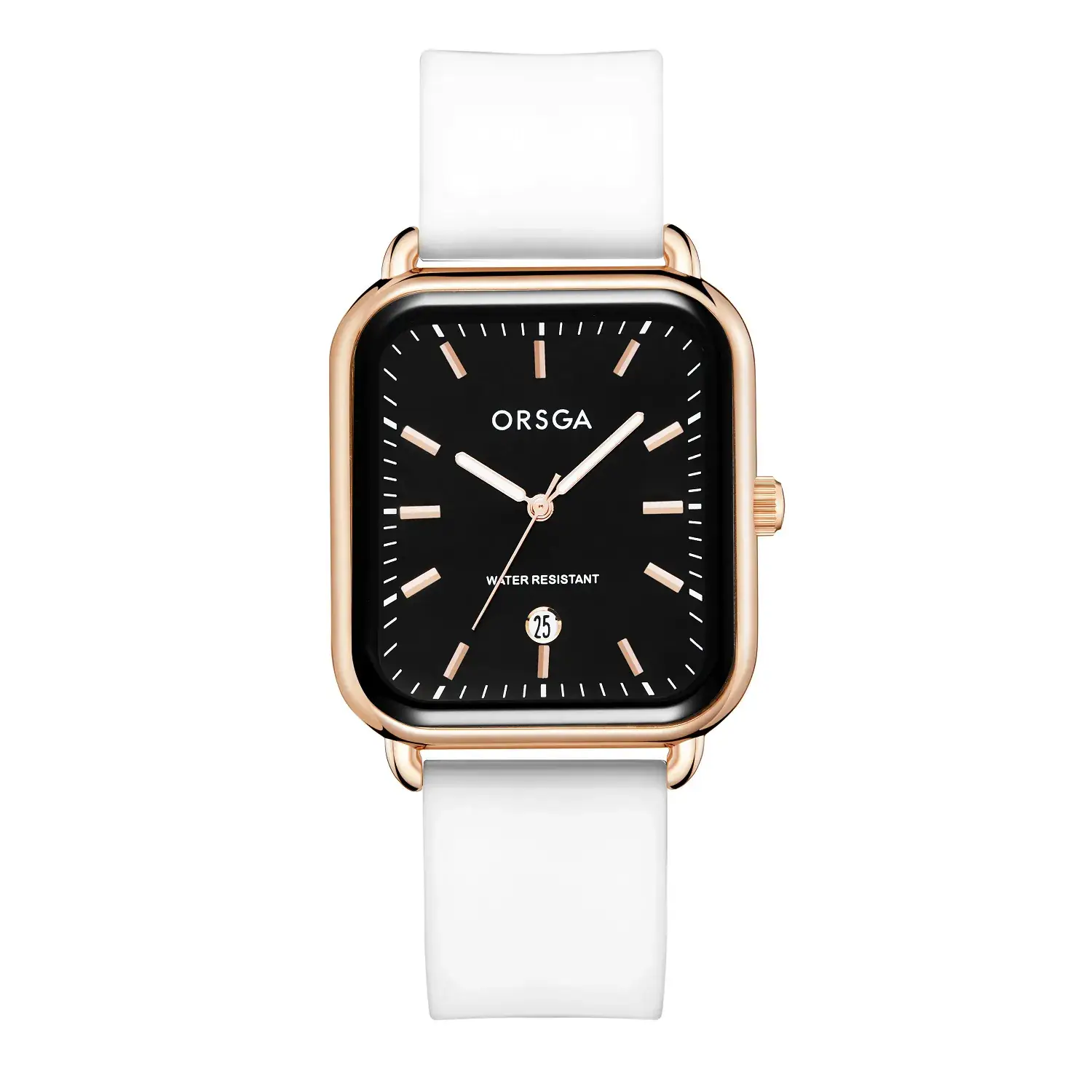 Oshga Women's Square Watch Grey Silicone Quartz