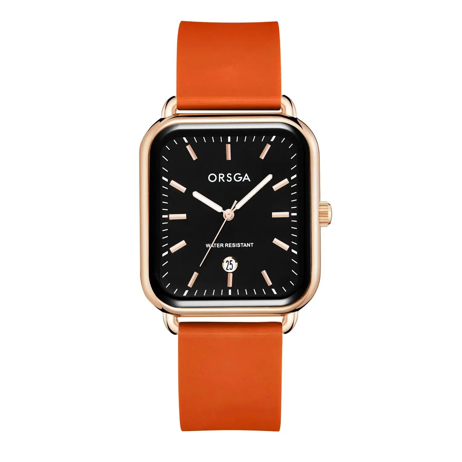 Oshga Women's Square Watch Grey Silicone Quartz