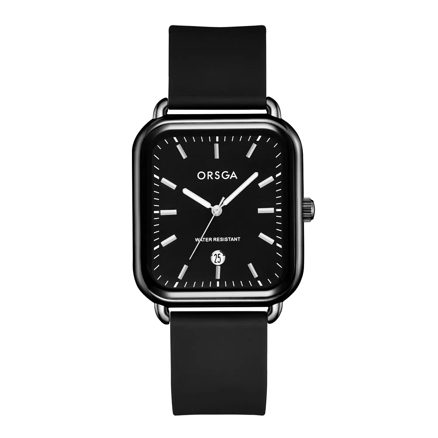 Oshga Women's Square Watch Grey Silicone Quartz