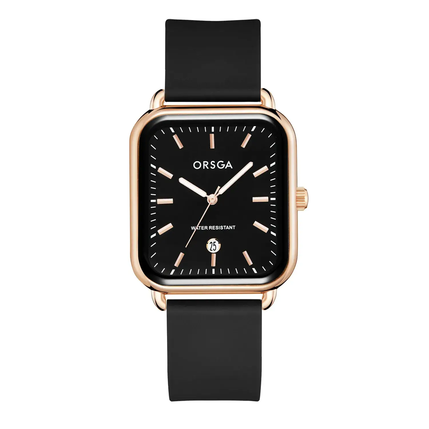 Oshga Women's Square Watch Grey Silicone Quartz