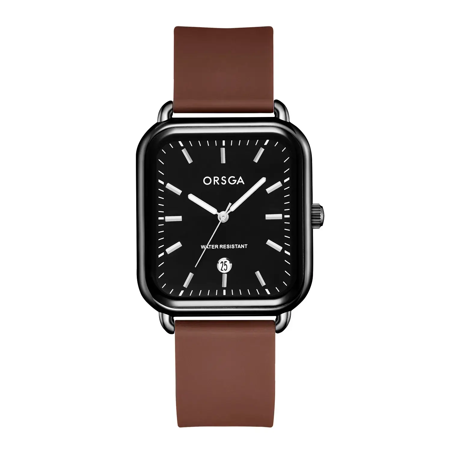 Oshga Women's Square Watch Grey Silicone Quartz
