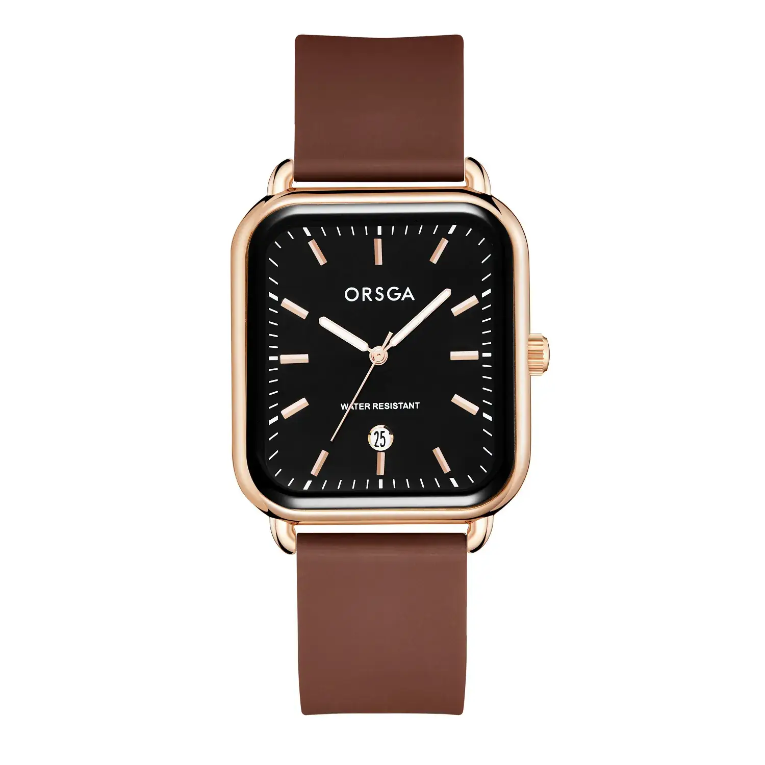 Oshga Women's Square Watch Grey Silicone Quartz