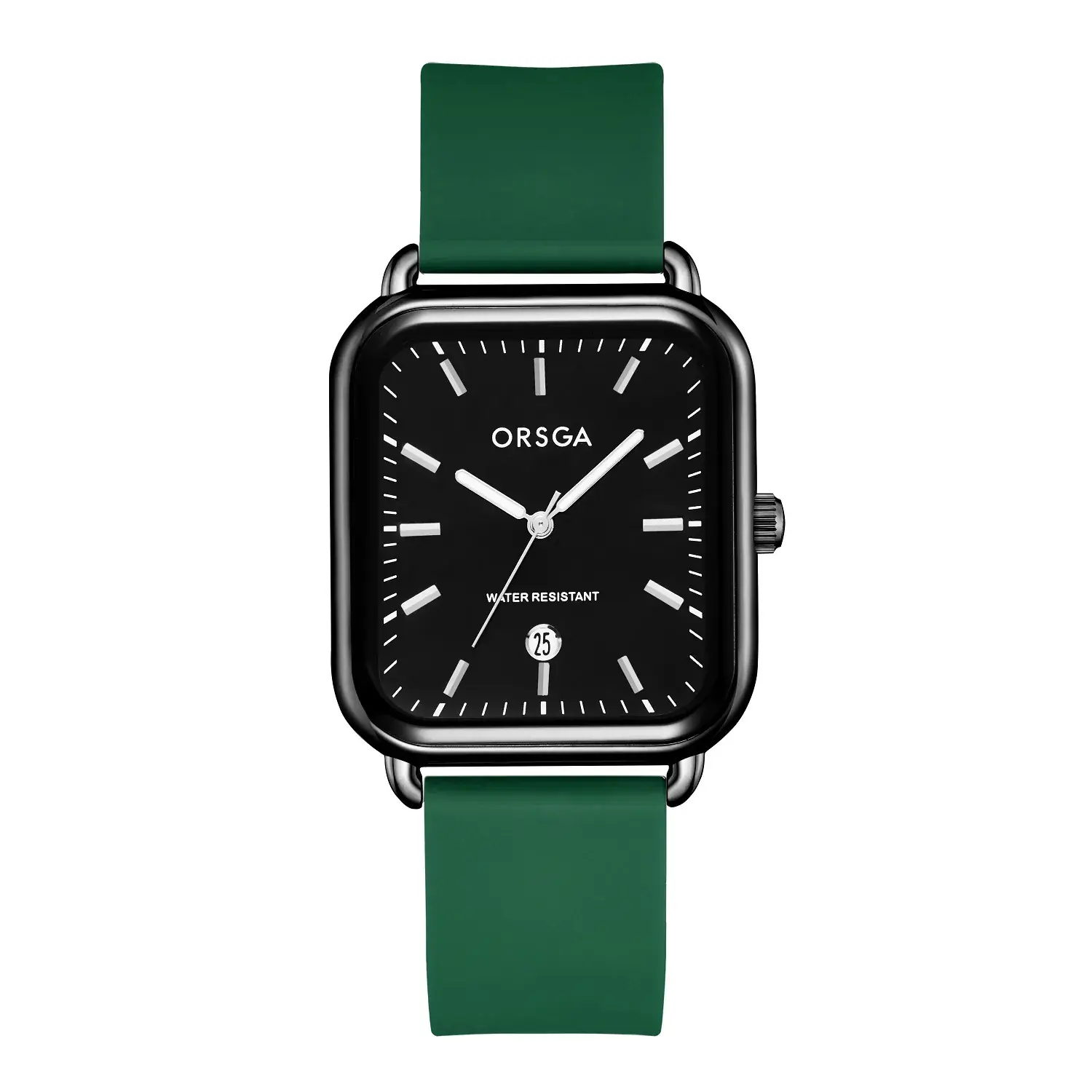 Oshga Women's Square Watch Grey Silicone Quartz
