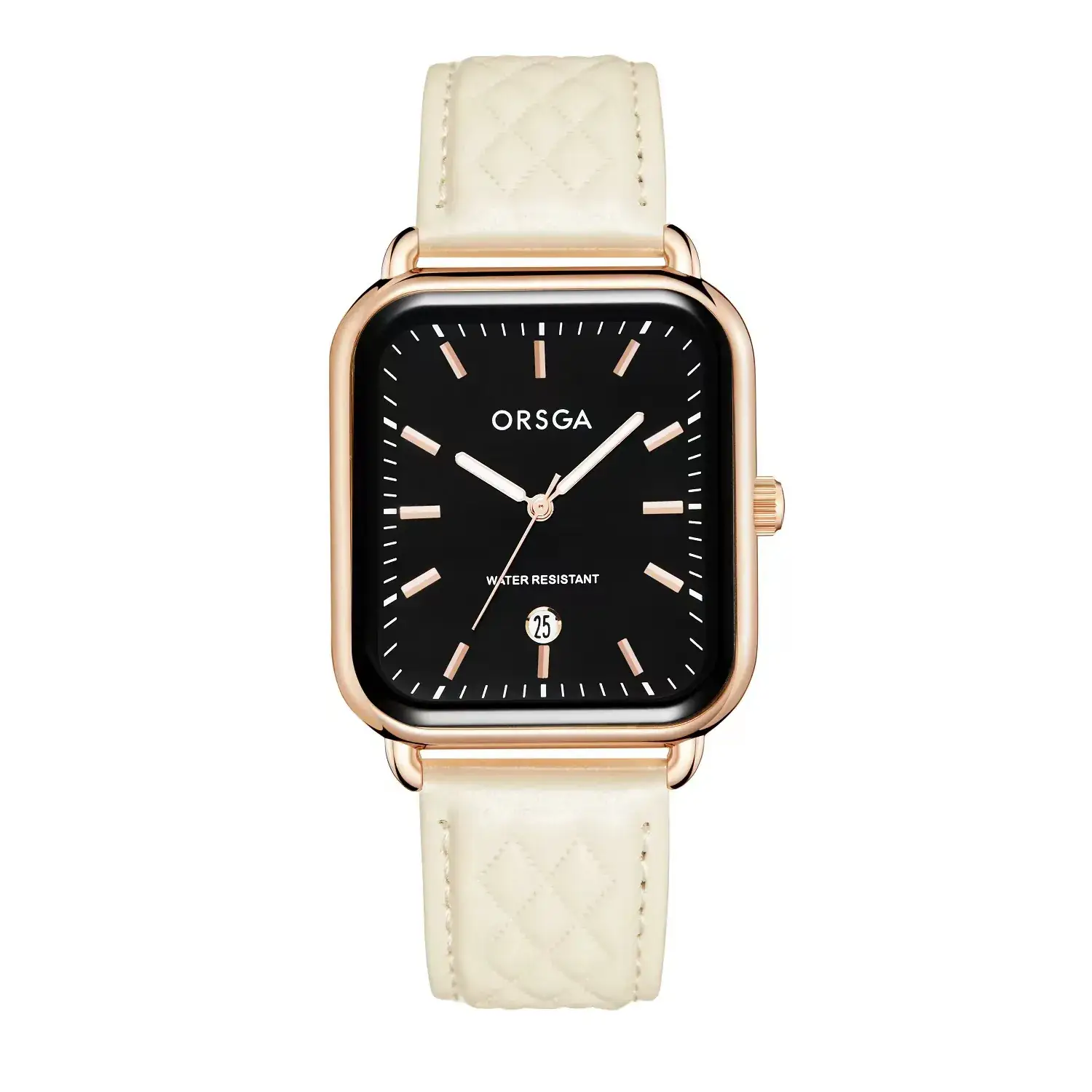Oshga Women's Square Watch Grey Silicone Quartz