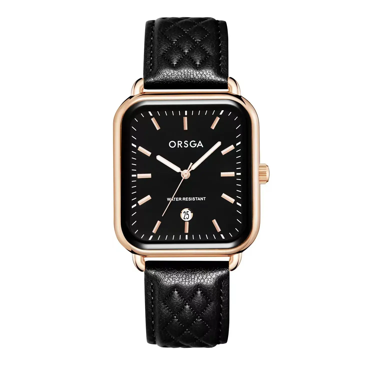 Oshga Women's Square Watch Grey Silicone Quartz