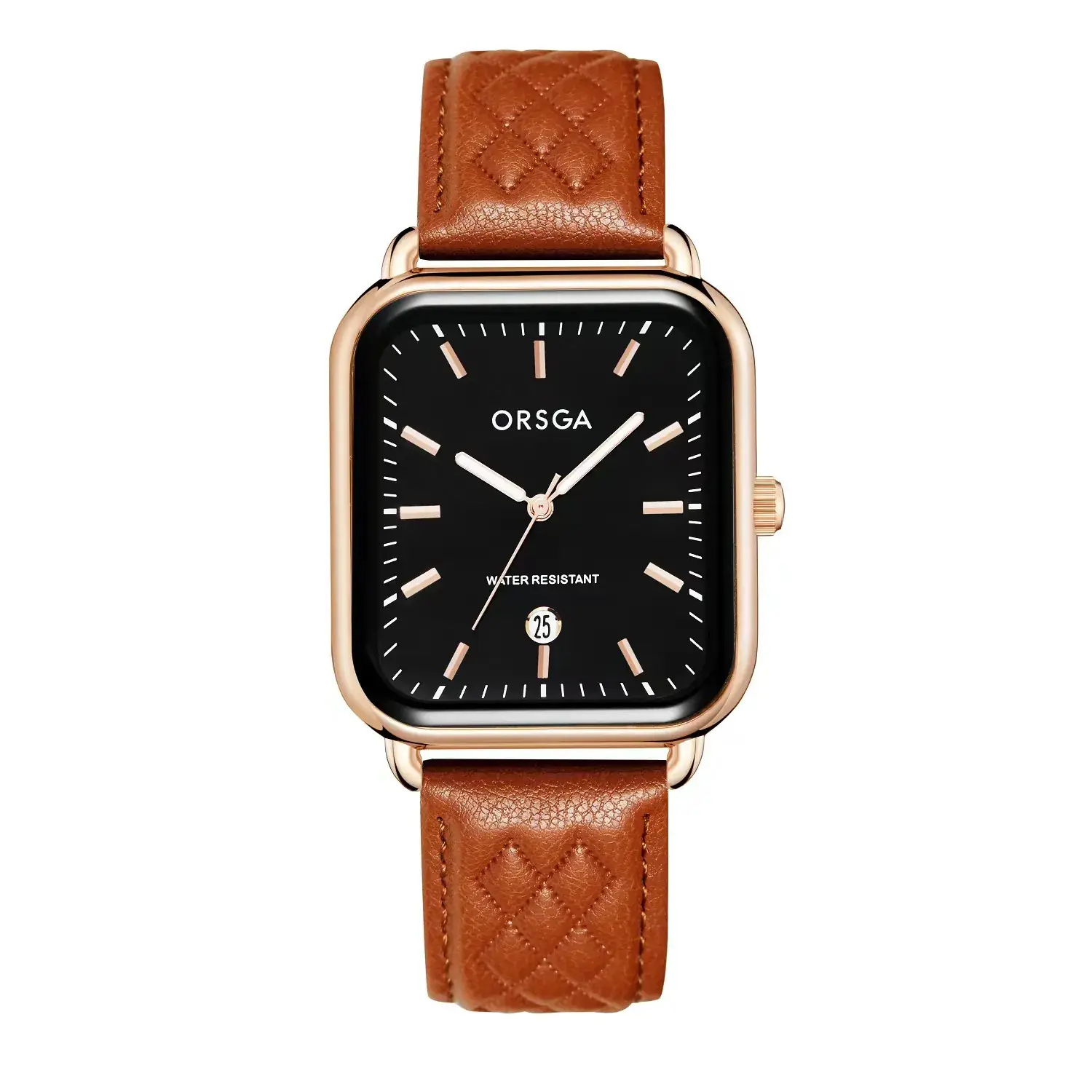 Oshga Women's Square Watch Grey Silicone Quartz