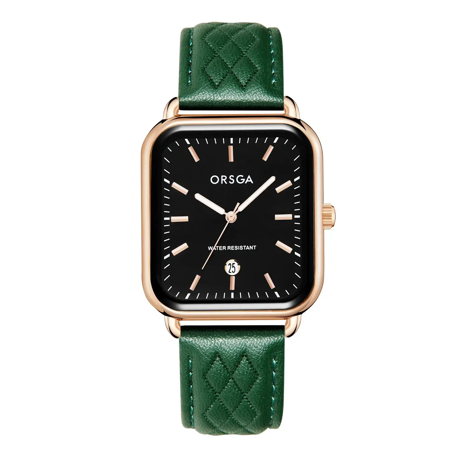 Oshga Women's Square Watch Grey Silicone Quartz