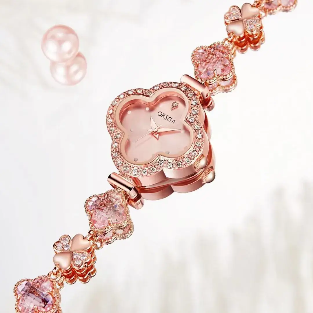 Oshga Four-leaf Diamond Watch for Women - Image 8