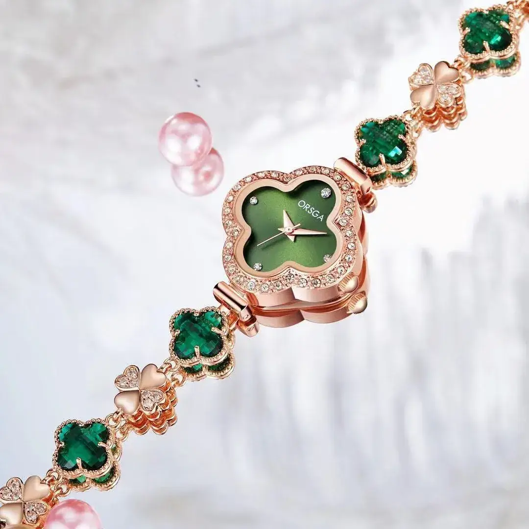 Oshga Four-leaf Diamond Watch for Women - Image 9