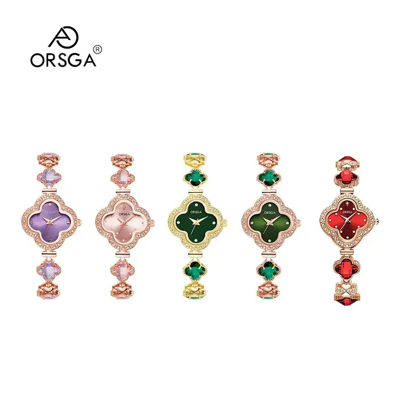 Oshga Four-leaf Diamond Watch for Women - Image 11