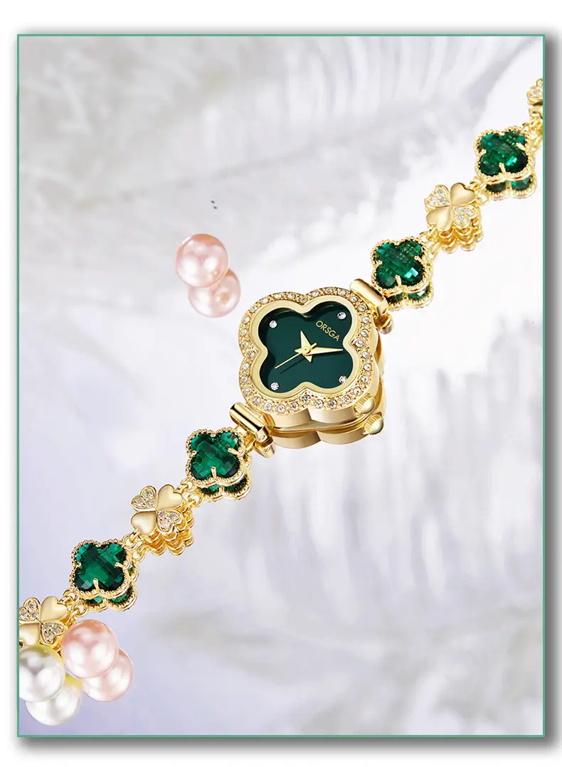 Oshga Four-leaf Diamond Watch for Women — feature 5