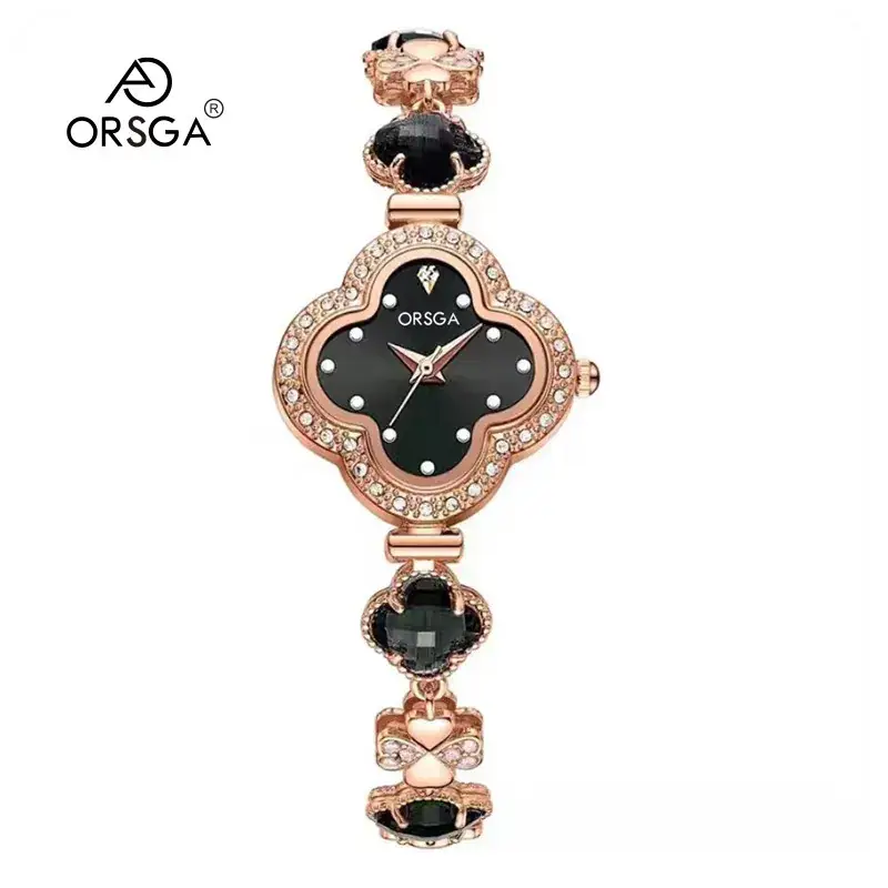 Oshga Four-leaf Diamond Watch for Women - Image 6