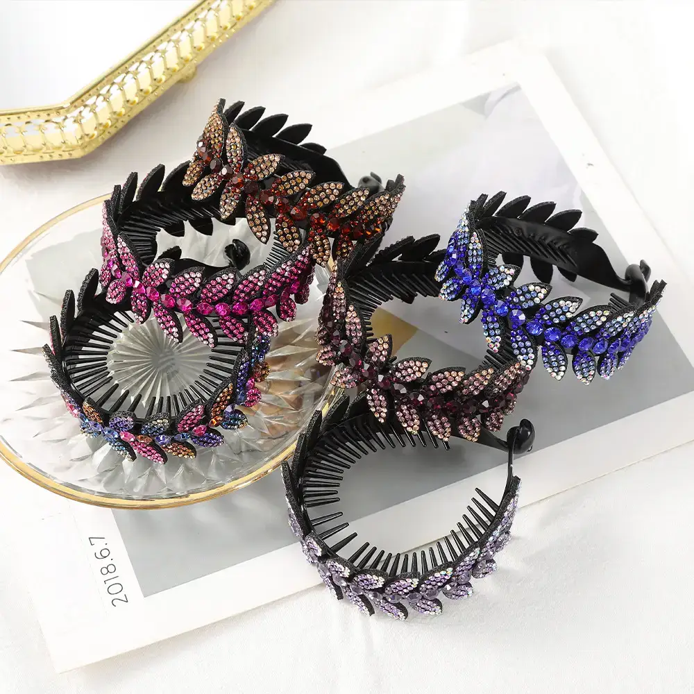 Full Diamond Rhinestone Butterfly Hairpin for Women - Image 8