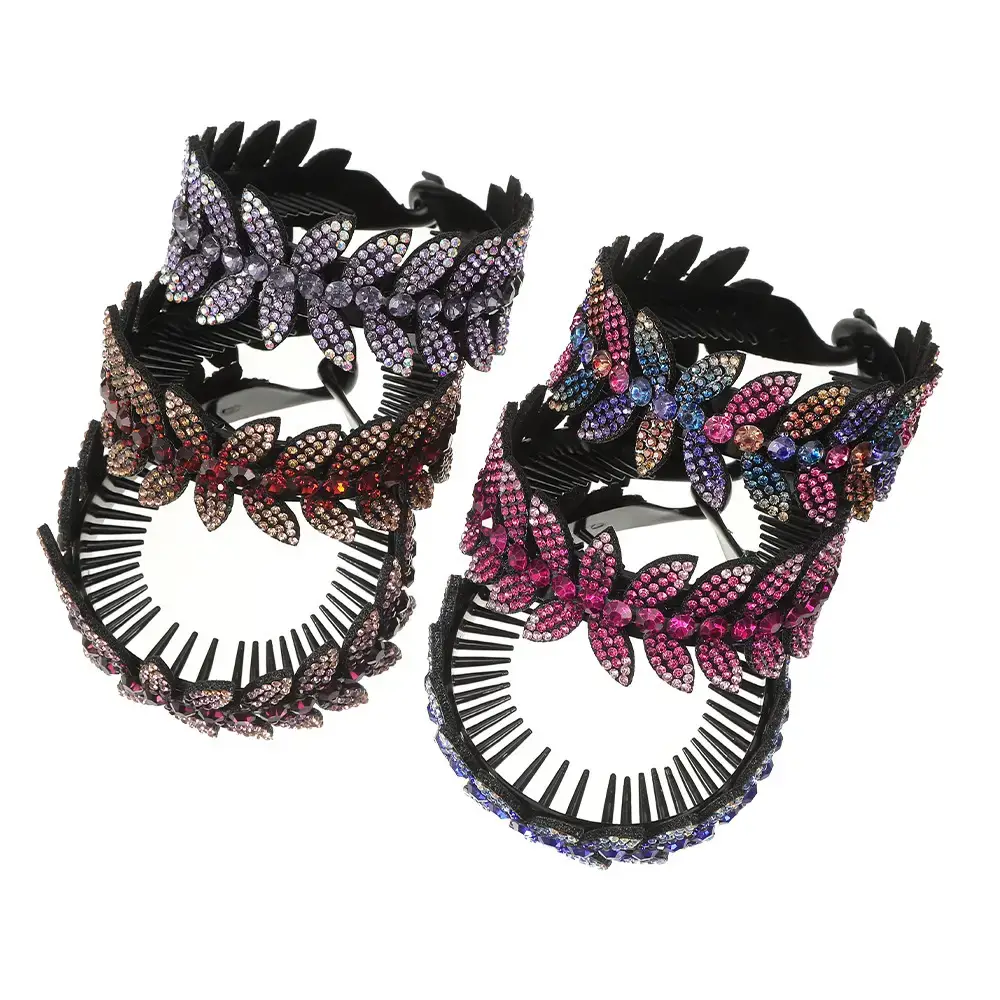 Full Diamond Rhinestone Butterfly Hairpin for Women - Image 11