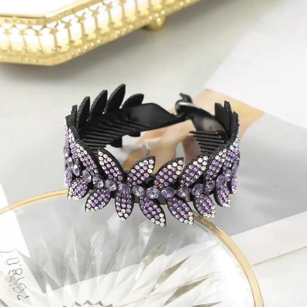 Full Diamond Rhinestone Butterfly Hairpin for Women — feature 7