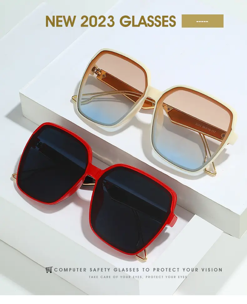 Square Sunglasses Women Gradient UV Protection — feature 1