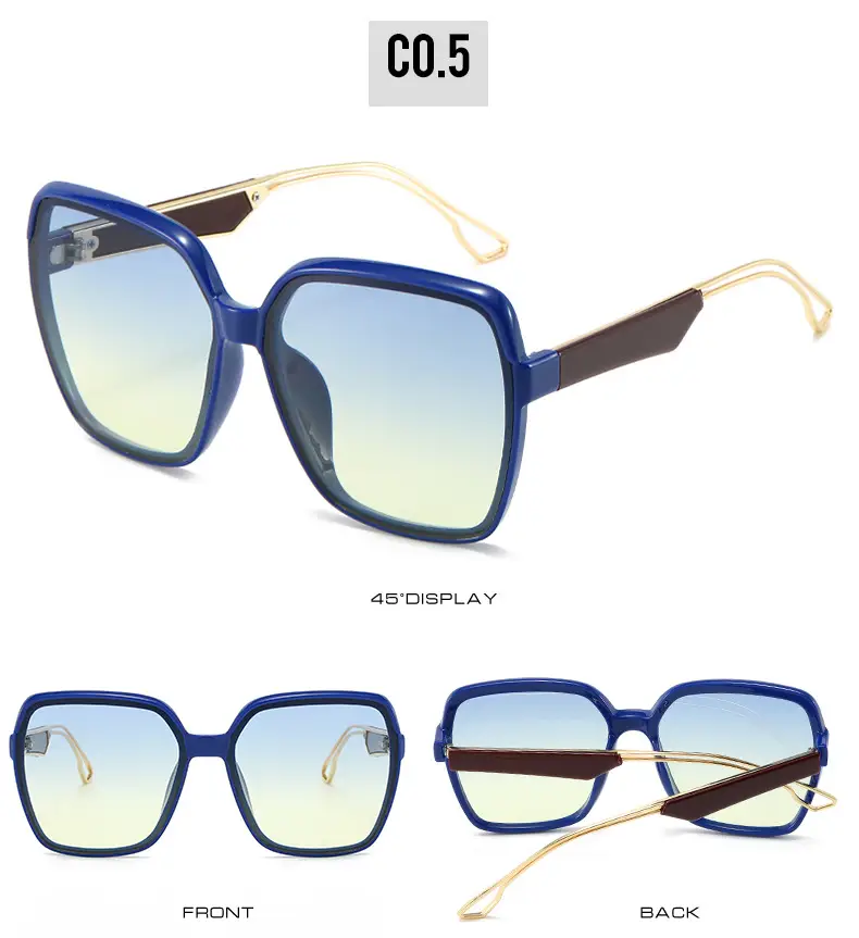 Square Sunglasses Women Gradient UV Protection — feature 11