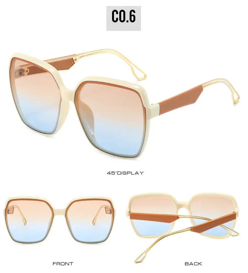 Square Sunglasses Women Gradient UV Protection — feature 12