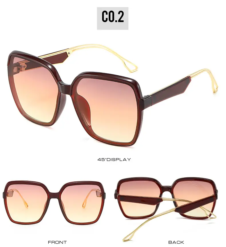 Square Sunglasses Women Gradient UV Protection — feature 8