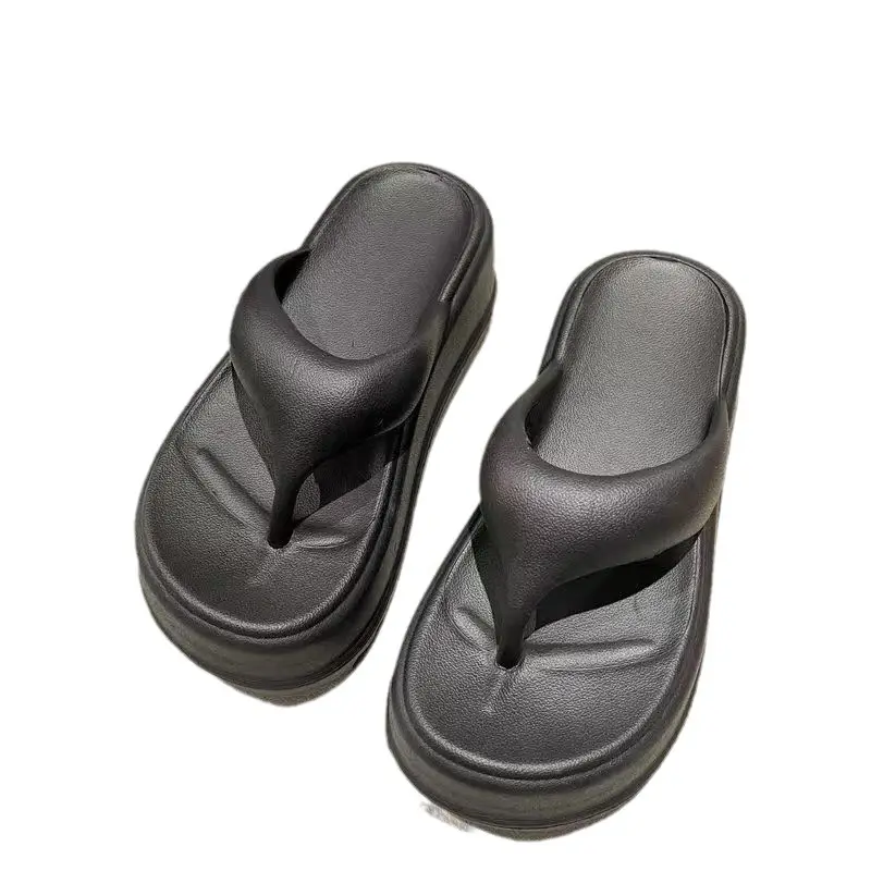 2023 New Style Flip-Flops for Women with a Poop-Feeling Feel, Internet Celebrity, Increased Height, Super Thick Platform Soles, Flip-Flops for Women, Comfortable in Summer