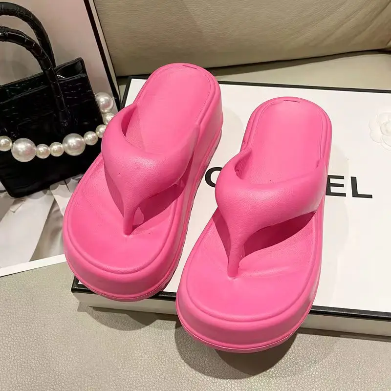2023 New Style Flip-Flops for Women with a Poop-Feeling Feel, Internet Celebrity, Increased Height, Super Thick Platform Soles, Flip-Flops for Women, Comfortable in Summer