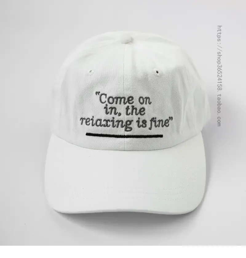 Men Black Embroidered Cap "Come On in the Making is Fine" — feature 7