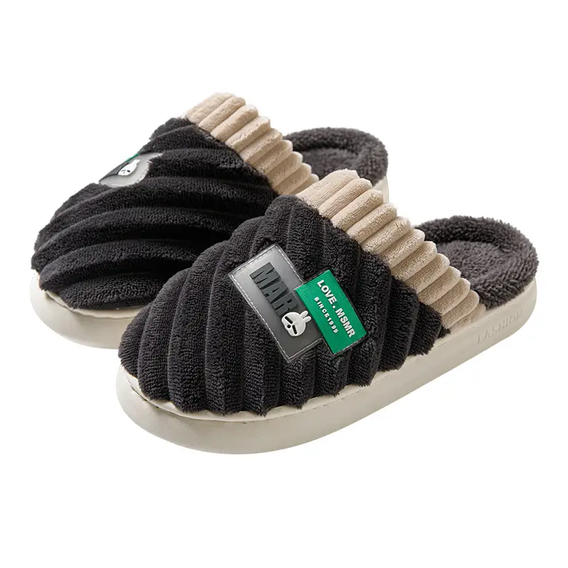 Bug Rabbit Cixi Cotton Slippers Women's Winter 2023 New Plush Home Warm Couple's Winter Cotton Slippers - Image 9