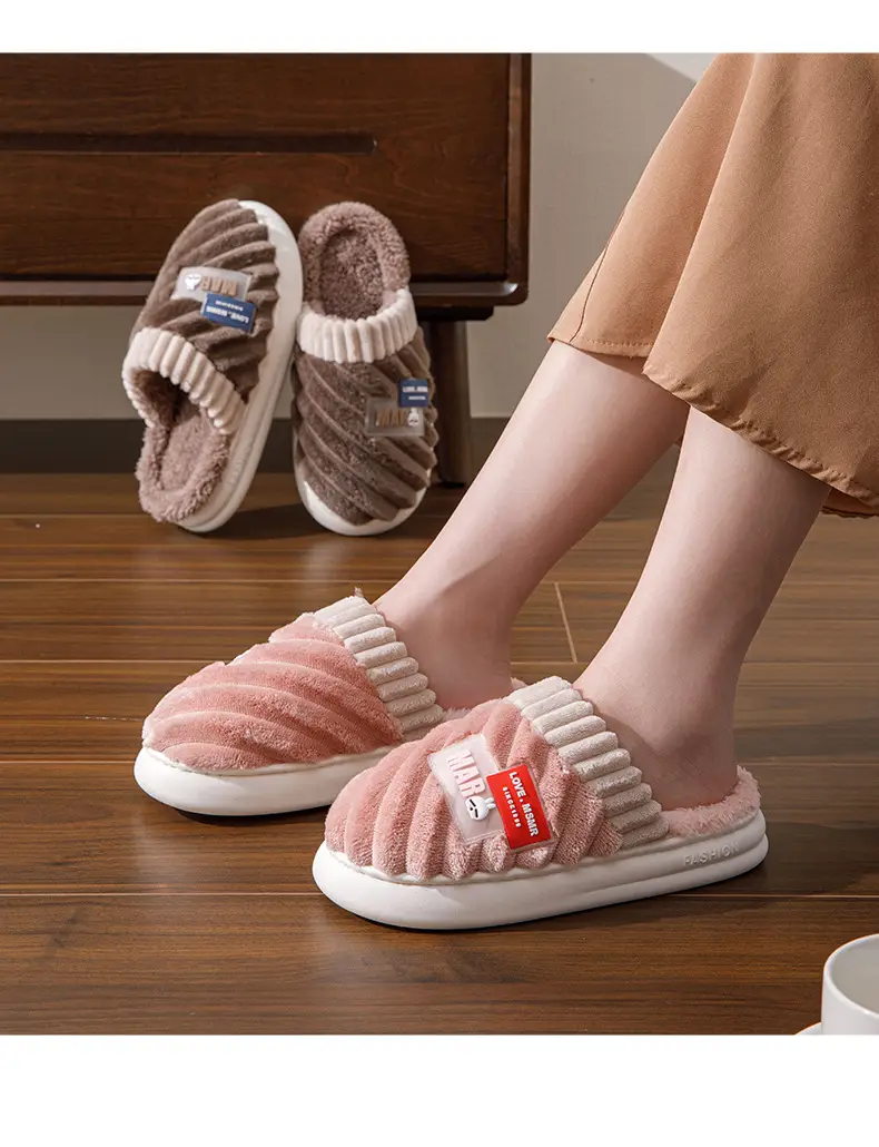 Bug Rabbit Cixi Cotton Slippers Women's Winter 2023 New Plush Home Warm Couple's Winter Cotton Slippers — feature 14
