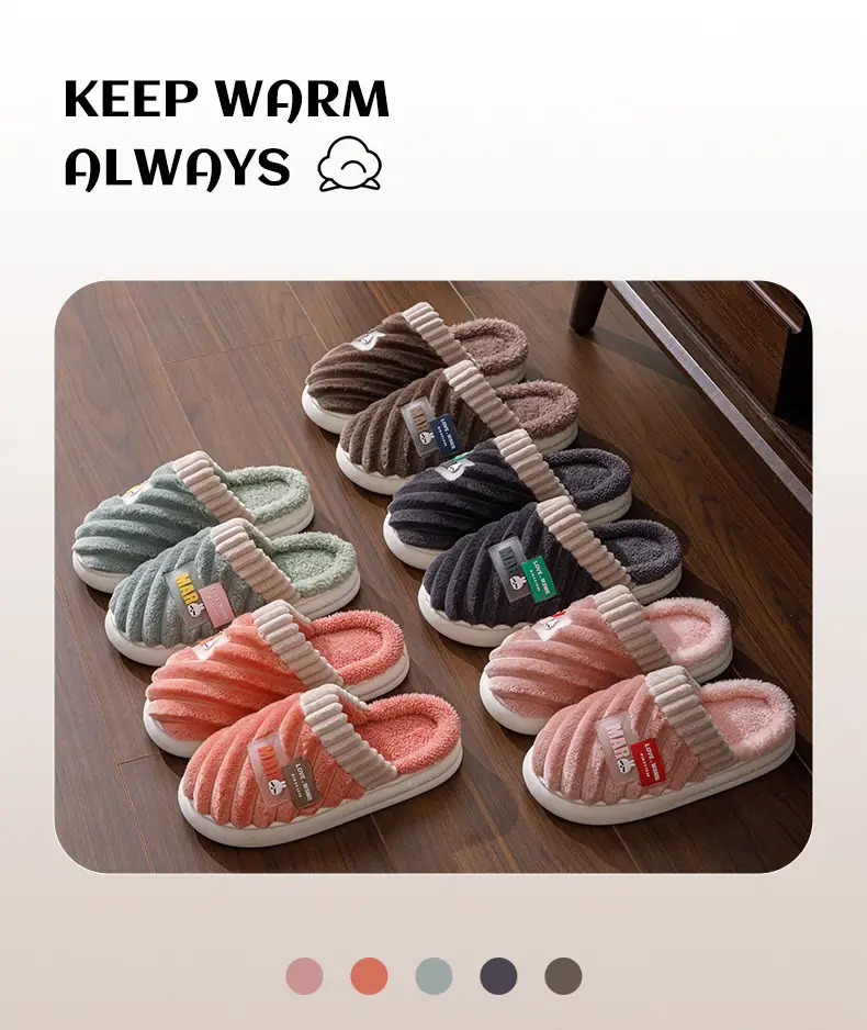Bug Rabbit Cixi Cotton Slippers Women's Winter 2023 New Plush Home Warm Couple's Winter Cotton Slippers — feature 8