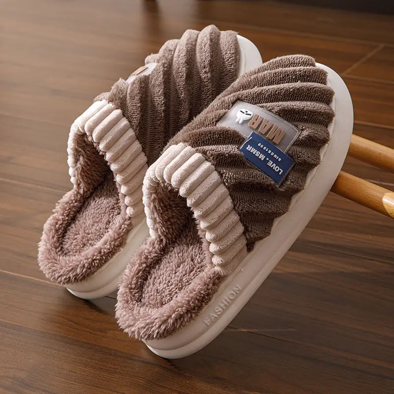 Bug Rabbit Cixi Cotton Slippers Women's Winter 2023 New Plush Home Warm Couple's Winter Cotton Slippers - Image 4