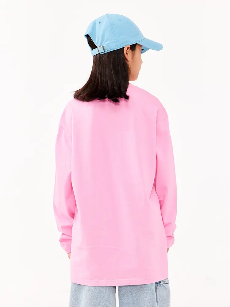 Girls White Long Sleeve T-Shirt with Pink Graphic Set - Image 6
