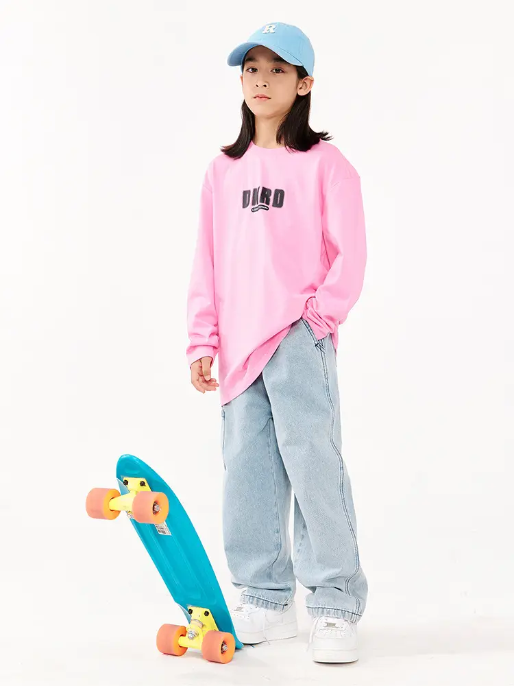 Girls White Long Sleeve T-Shirt with Pink Graphic Set - Image 7