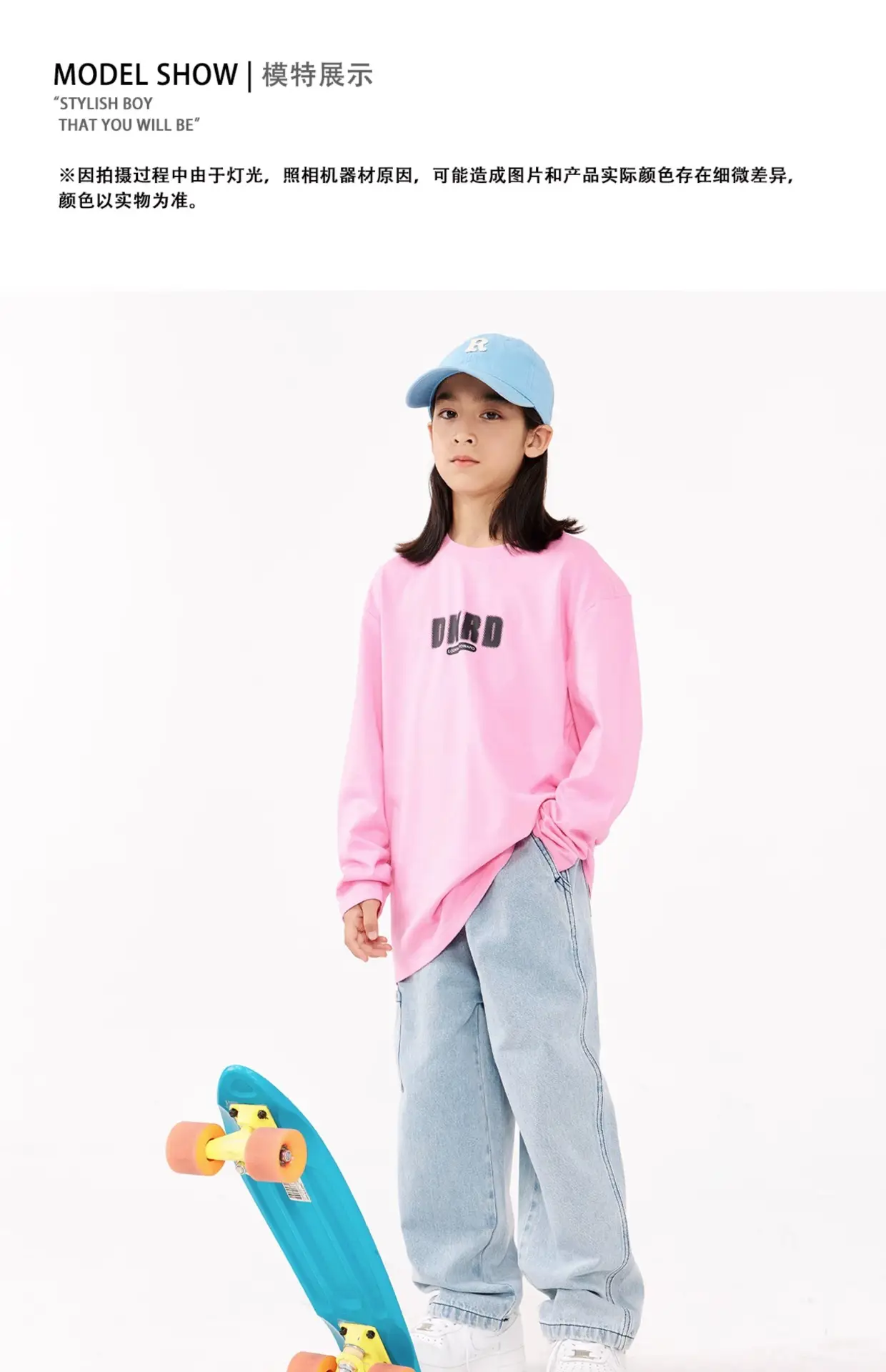 Girls White Long Sleeve T-Shirt with Pink Graphic Set — feature 9