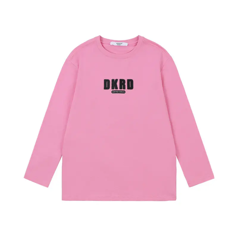 Girls White Long Sleeve T-Shirt with Pink Graphic Set - Image 2