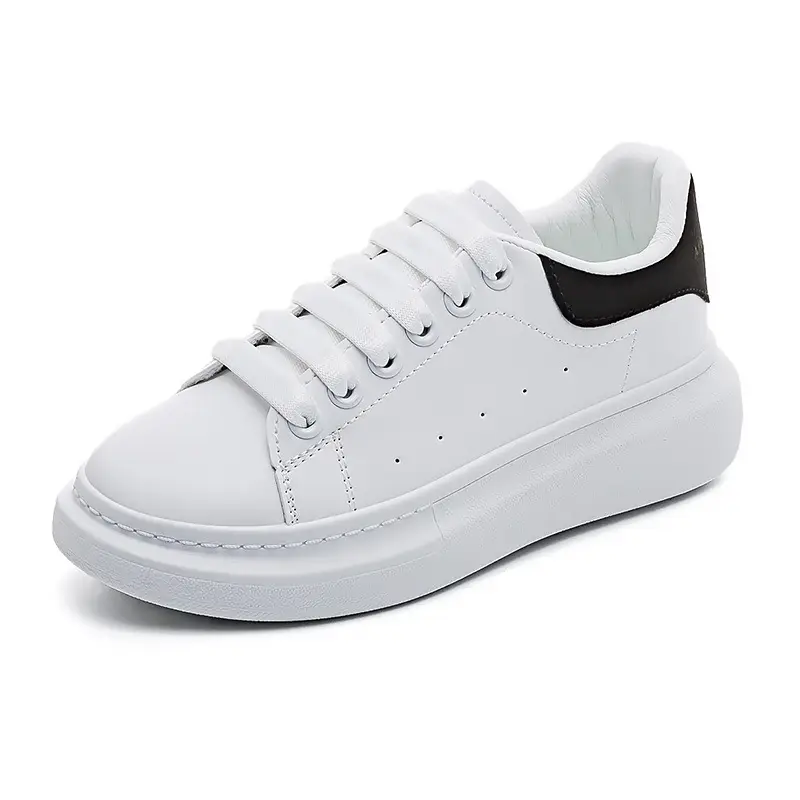 Couple's All-match McQueen White Shoes Women's Spring Korean Style Thick-soled High-height Shoes Casual Shoes Men's Sneakers ZS-01 - Image 9