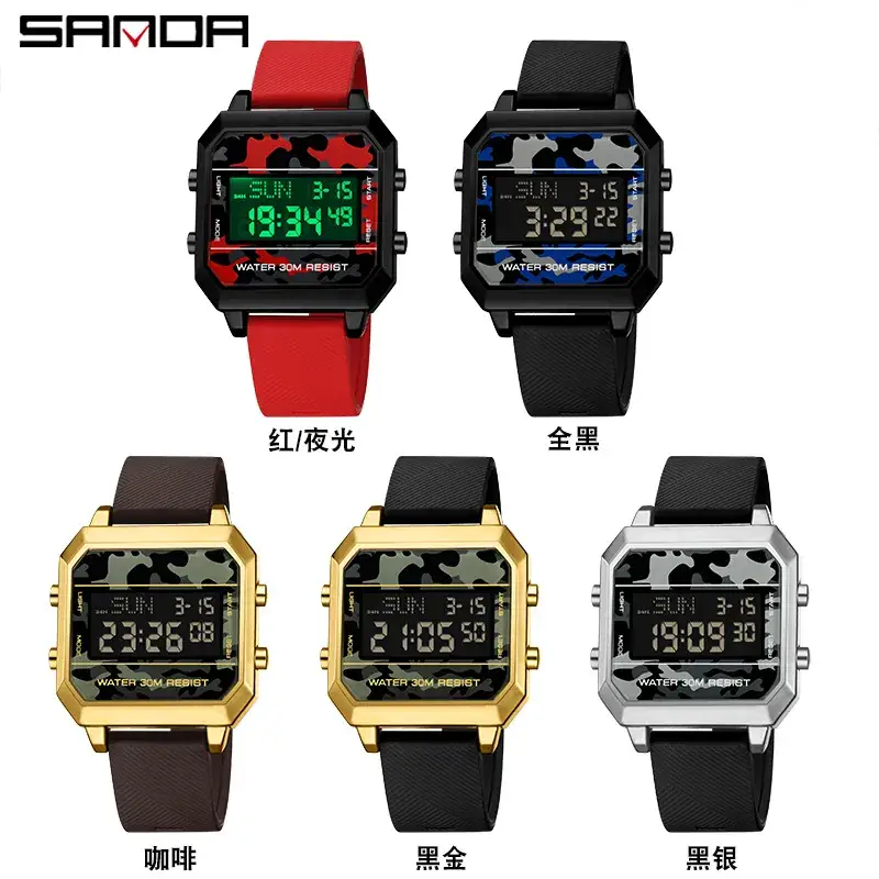 Waterproof Square Digital Watch for Men Women - Image 9