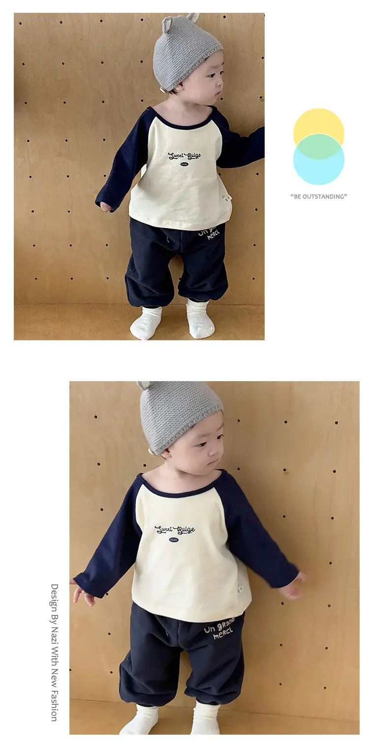 Baby Boys Korean Style Spring Suit with Beanie — feature 12