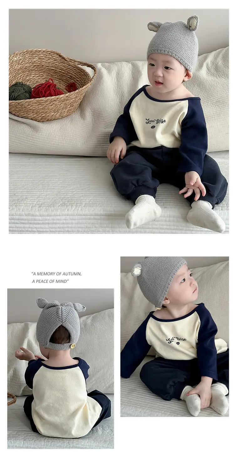 Baby Boys Korean Style Spring Suit with Beanie — feature 14