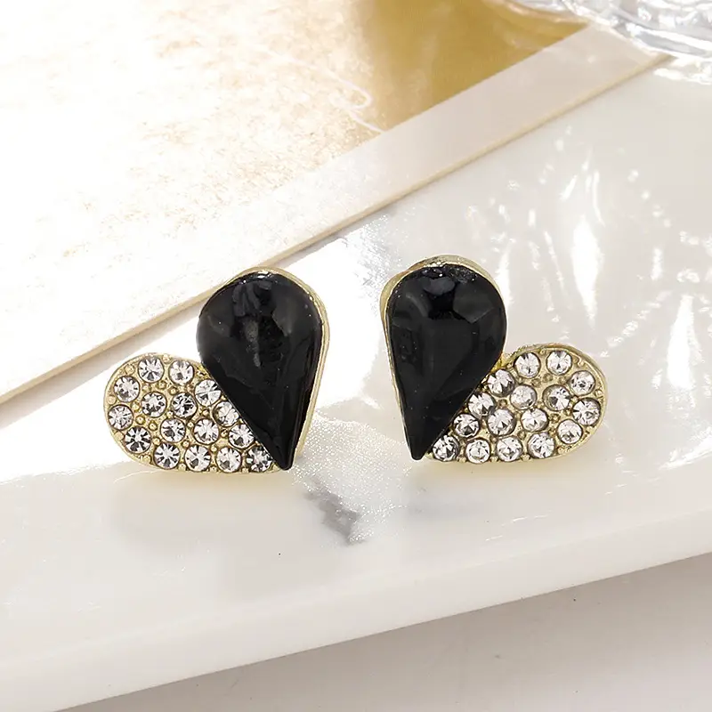 Emerald Zircon Stud Earrings Silver Needle All-Match - Image 9