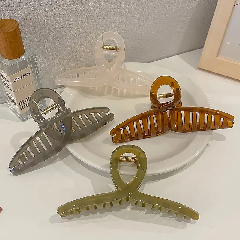 Versatile Coffee Hair Clip Clip for Large Hairpin Back