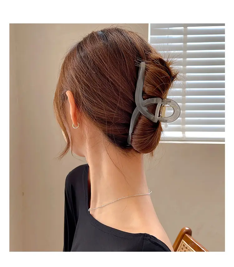 Versatile Coffee Hair Clip Clip for Large Hairpin Back — feature 16