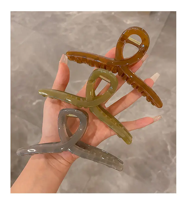 Versatile Coffee Hair Clip Clip for Large Hairpin Back — feature 19