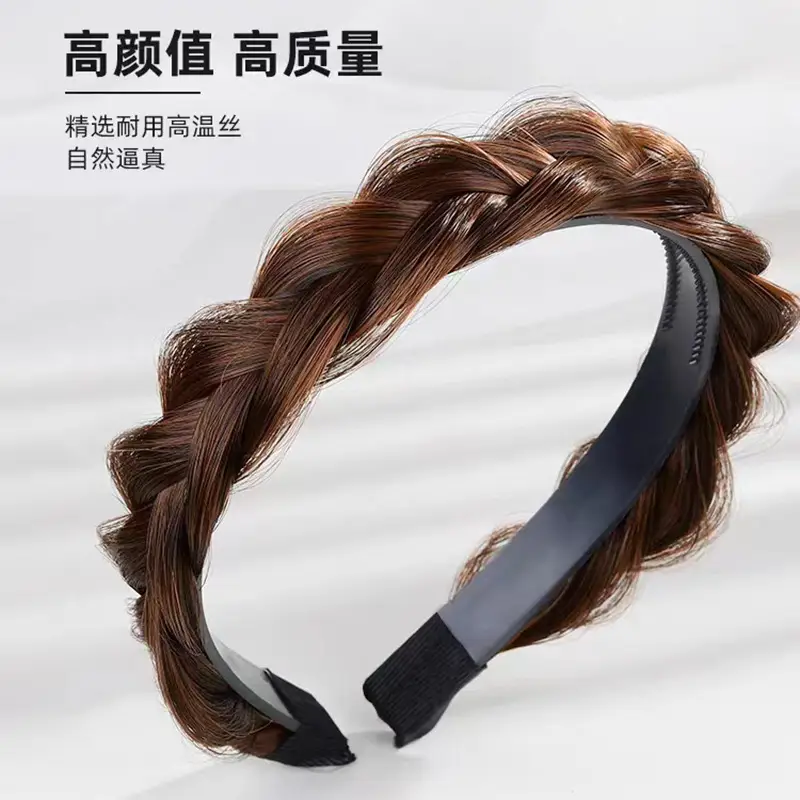 Simple Fashion Wig Fish Bone Braid Net Red High — feature 7