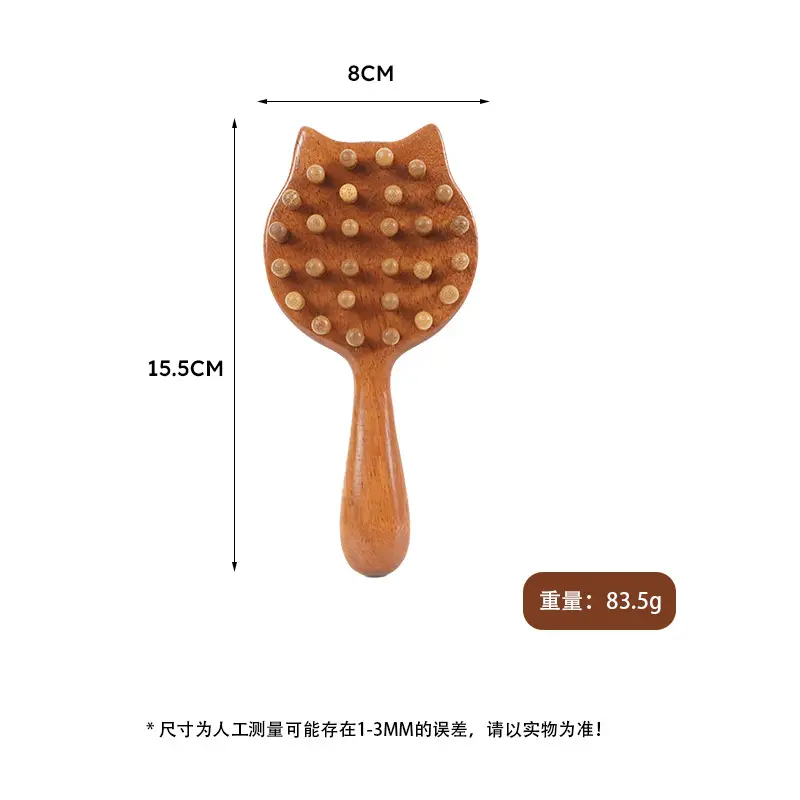 Factory Wholesale Sandalwood Multi-Functional Hair Comb