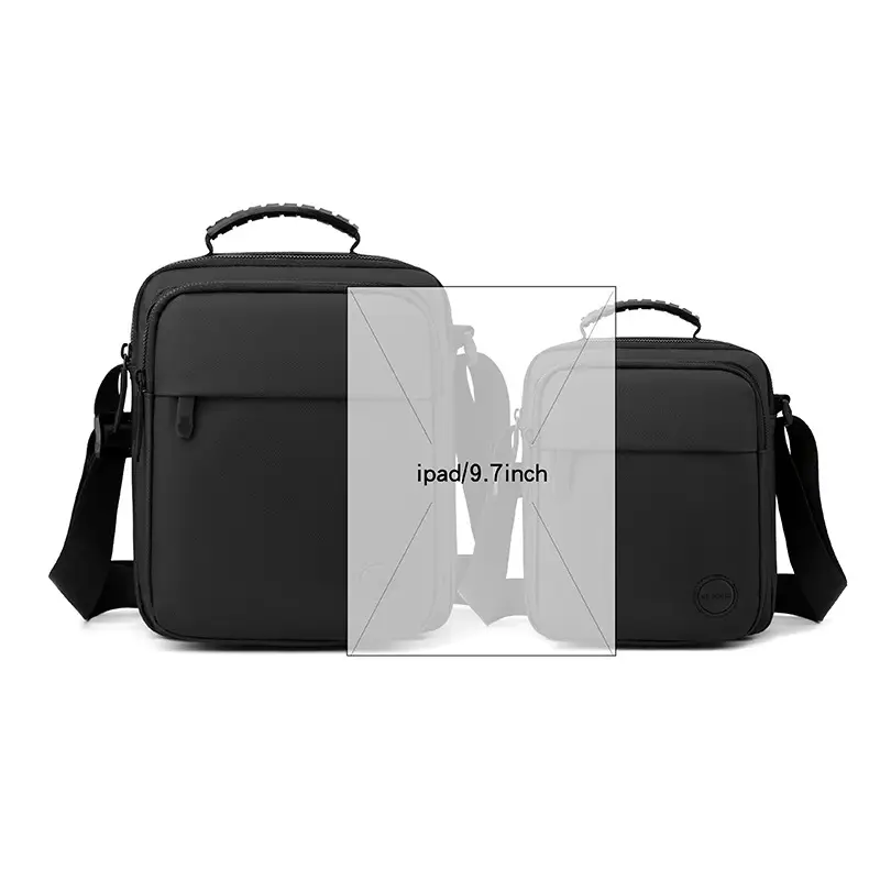 Men's Clear iPad 9.7 Inch Crossbody Bag Black