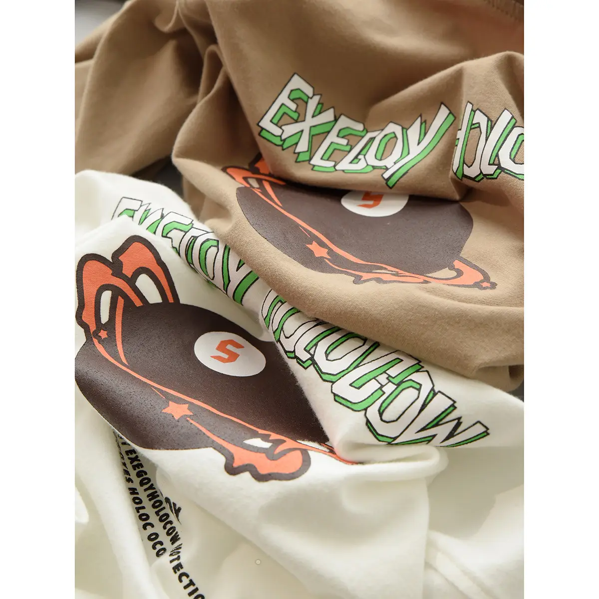 170 Kids Cotton Long Sleeve T-Shirt Brown Green - Image 8