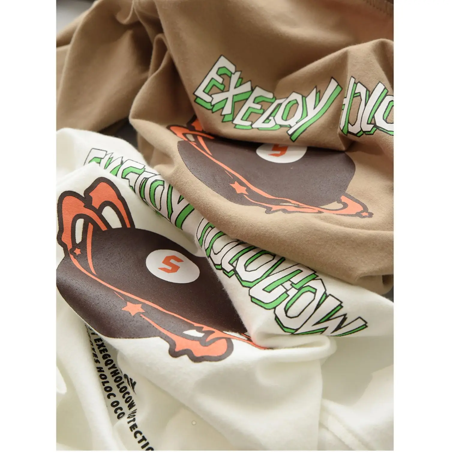 170 Kids Cotton Long Sleeve T-Shirt Brown Green — feature 7