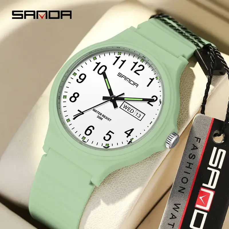 Sanda Cross-Border Kids Cross-Stone Watch Double Calendar Quartz Electronic - Image 16