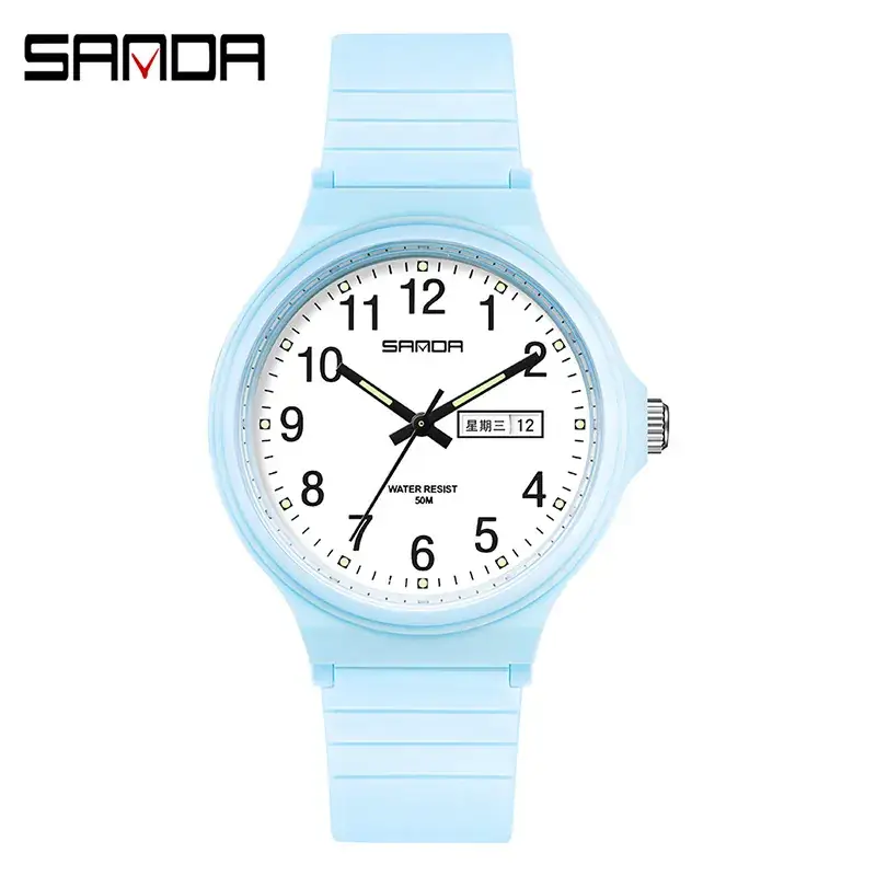 Sanda Cross-Border Kids Cross-Stone Watch Double Calendar Quartz Electronic - Image 10