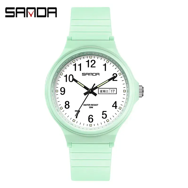 Sanda Cross-Border Kids Cross-Stone Watch Double Calendar Quartz Electronic - Image 13